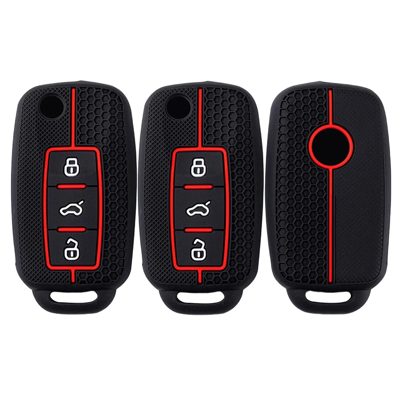 Silikon-Schlüsselhülle für Volkswagen VW Polo Golf Passat Tiguan Beetle T5 Up Eos Langyi Sagitar Jetta Weiling Bora