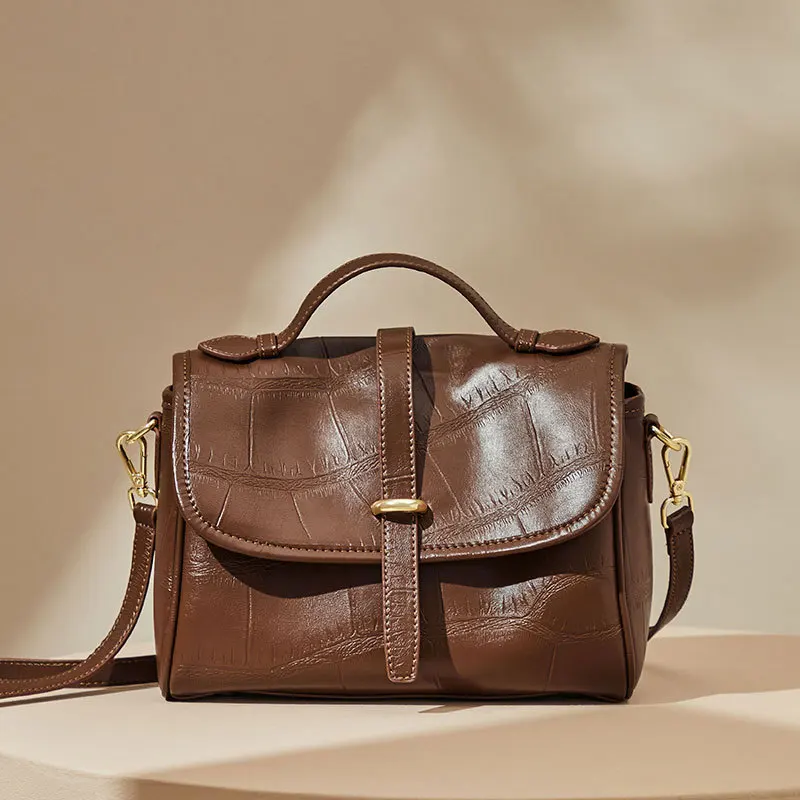 

Genuine Leather Women's Crossbody Bag New Fashion Hundred High-quality Cowhide Ladies Bag Temperament Commuting Shoulder Bag