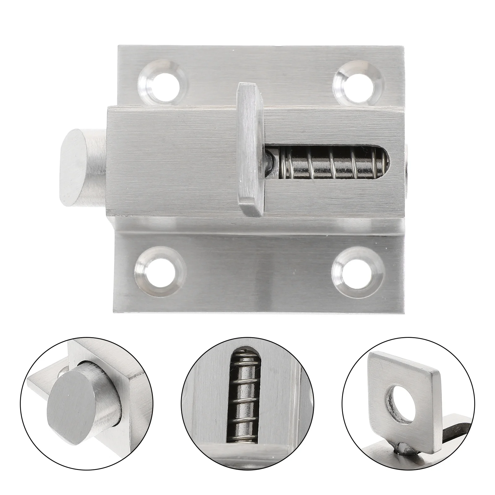 

1Pcs Anti-Theft Sliding Bolt Lock Stainless Steel Door Latch for Bathroom Bedroom Cabinet Security Slide Latch Door Window Gate
