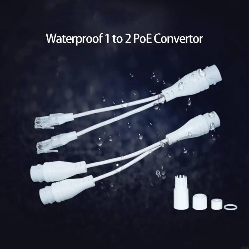 2-em 1 conector cabeamento RJ45 Instale o separador propósito Poe Poe Splitter para câmera