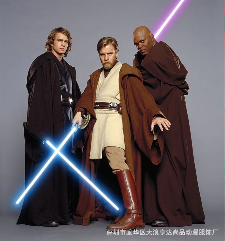 

Мужской мягкий халат джедая с капюшоном, черный, коричневый плащ со шляпой, карнавальный костюм на Хэллоуин