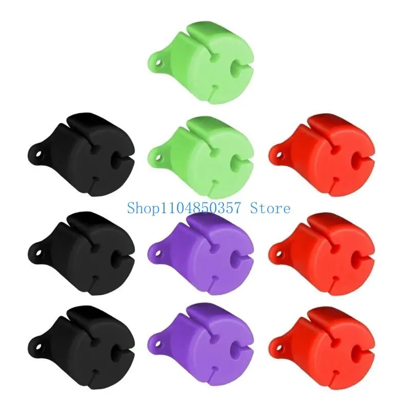 

652F 10Pcs Fishing Tackle Tie Elastics Flexible Silicone Fishing Rod Stand Fish Rod Protectors AntiCollision Fasteners
