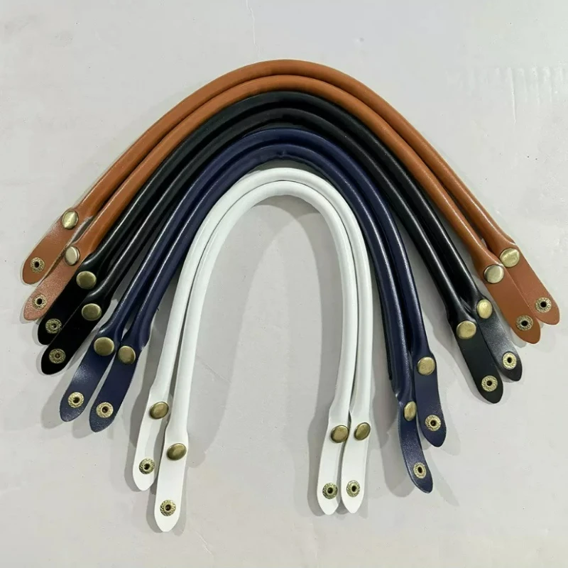 PU Leather Replacement Bag Strap Sets Detachable with Snap Clasp Shoulder Bags Handles Black White Brown DIY Bags Accessories