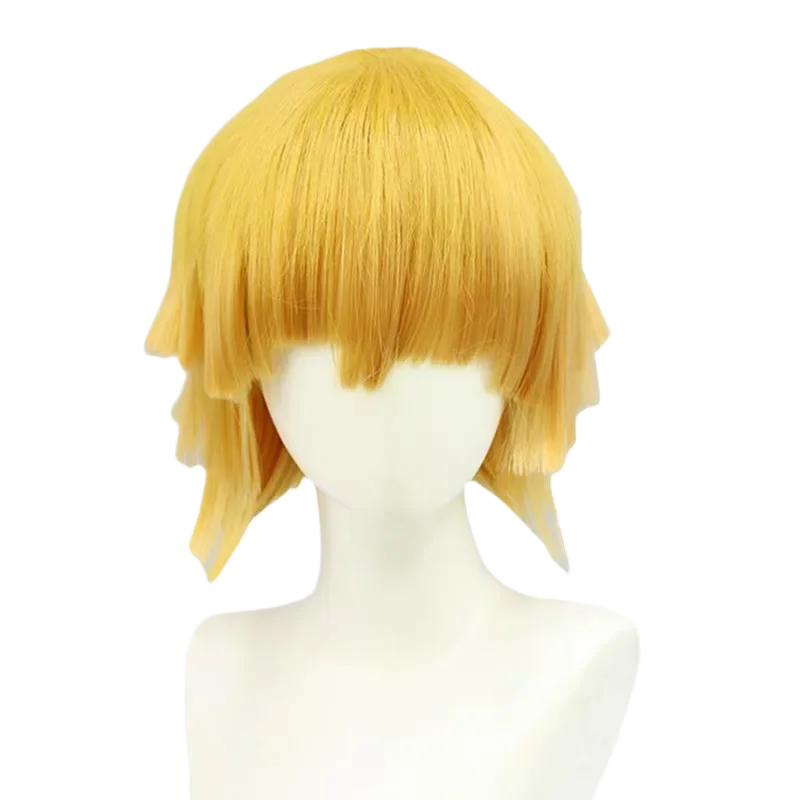 

Яркий желтый парик для косплея, натуральные и пушистые термостойкие синтетические волосы, комплект кимоно для вечеринки в стиле аниме на Хэллоуин