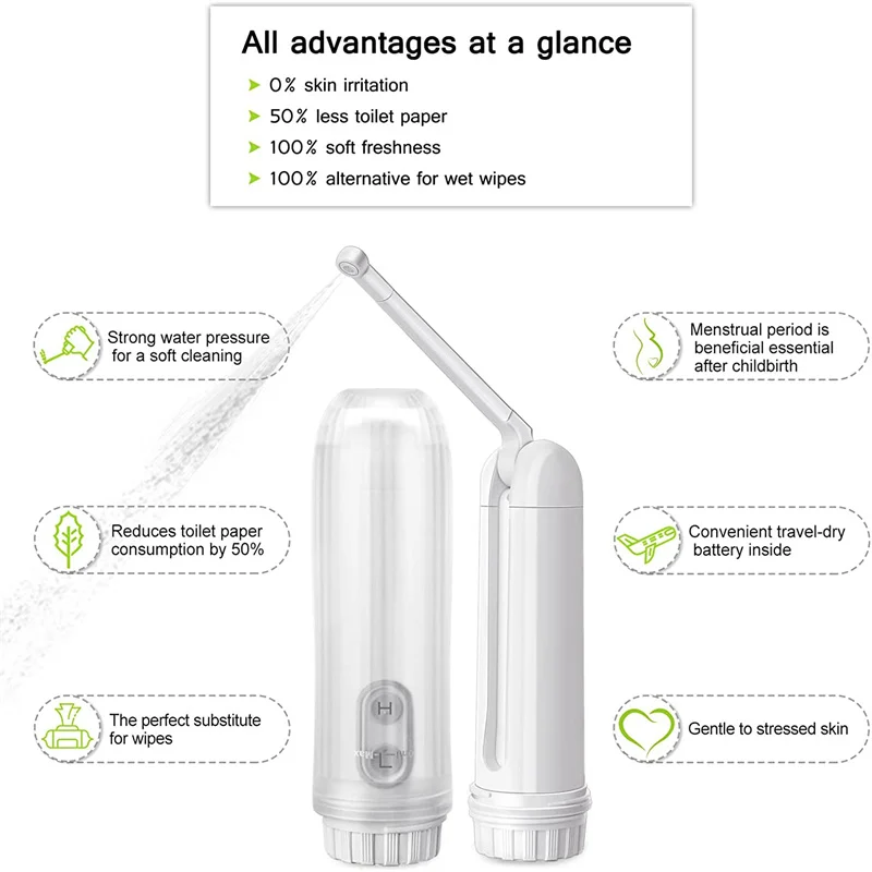 Handheld Washing Pregnant Home Sprayer Bidet Portable Long Nozzle Accurate Baby Large Capacity Toilet Travel Personal Cleaner