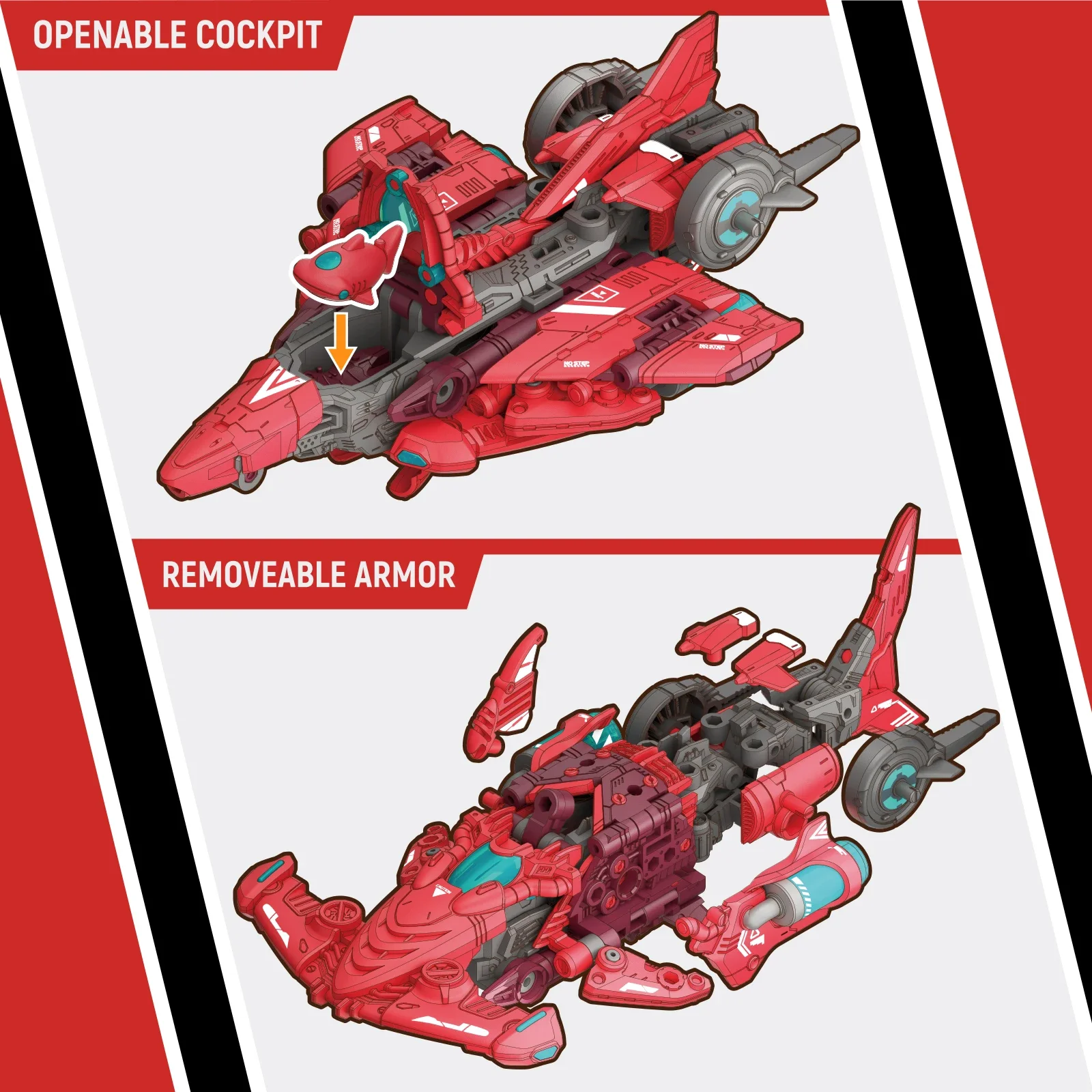 52TOYS BEASTDRIVE BD-04 ABYSS SWEEPER Vervormingsrobot Omzetten in Hammerhead Shark en Fighter Collectible Action