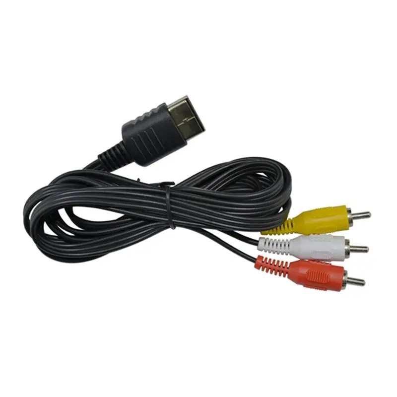 B04B-4Pcs 1.8M Composite DC128AV Cable AV Audio Video TV Adapter Cable For SEGA Dreamcast, RCA Connection Cord