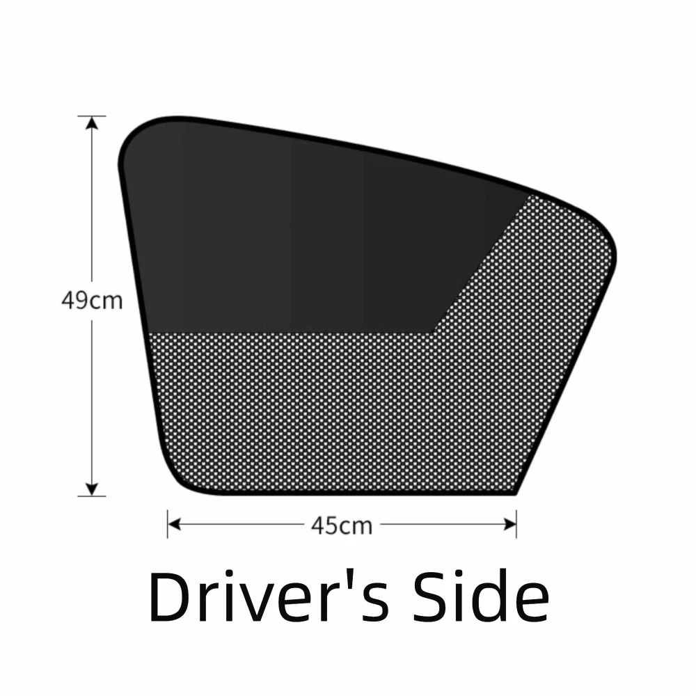 Magnetic Car Window Sun Shade One Way See Through Breathable Mesh Car Window Curtain Washable 10 Magnets Privacy Sun Shade