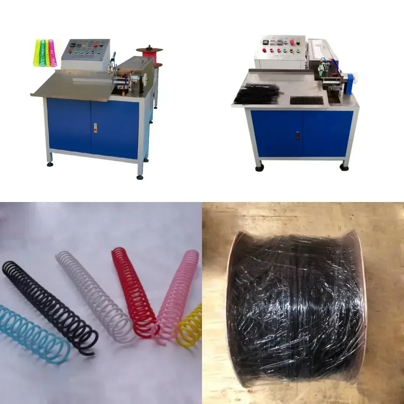 hot sale Automatic PVC Notebook Single Coil Forming Cutting Maker Machines Plastic Spiral Coil Forming Machine Wire Forming
