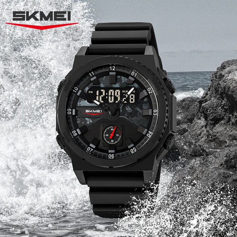 SKMEI Original Watch For Man Fashion Sport Digital Wristwatch 3Time Chronograph Outdoor Waterproof Electronic Clock With Date