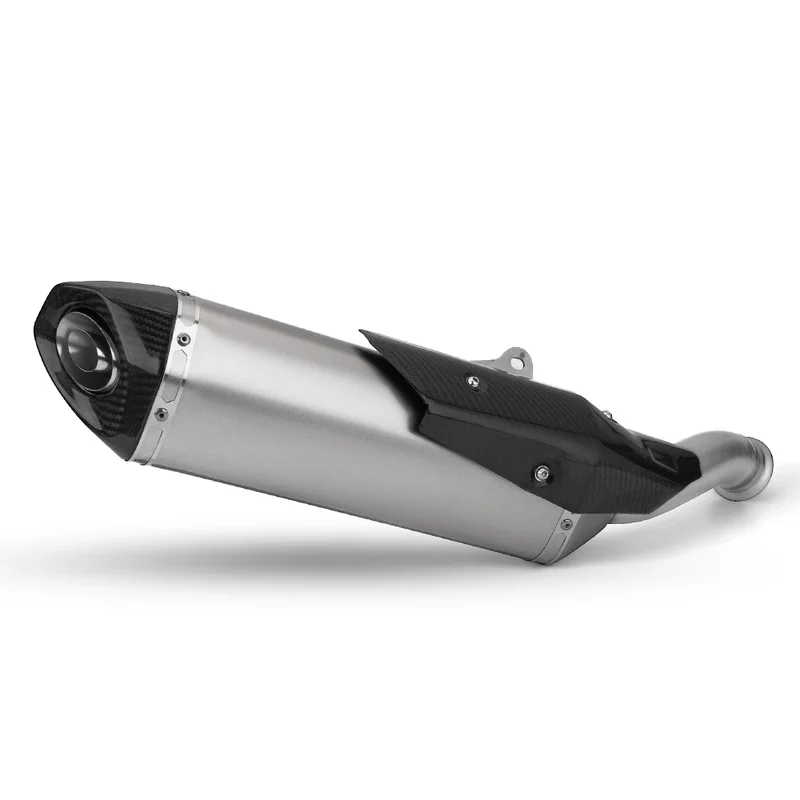For KTM 790 Duke 890 Duke Motorcycle Exhaust Mid & Rear Mufflers with Carbon Fiber Cover Modified Replacement
