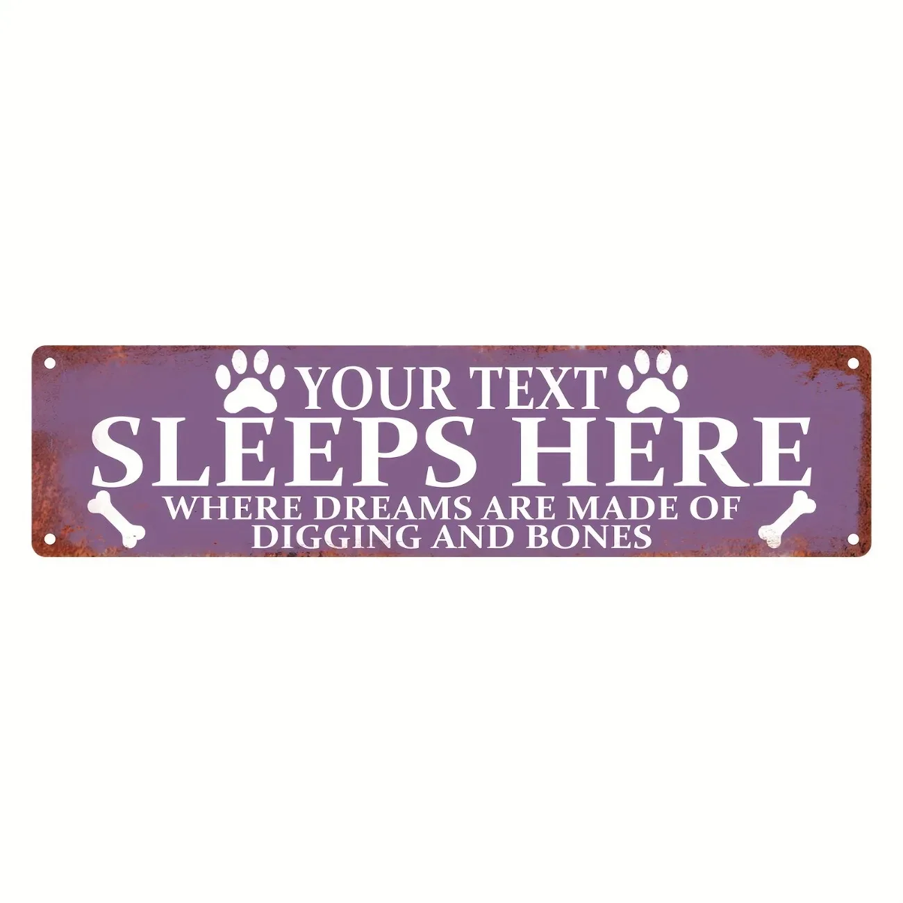 VCustom Personalized Vintage Metal Pet Sign, Customizable Home Wall Decor, Metal Plaque For Home Decoration Only