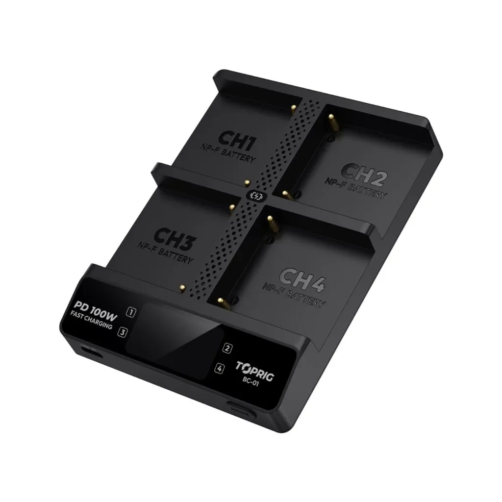 

Accsoon TOPRIG 100W 4-Bay NP-F Fast Charger Accsoon TOPRIG 100W BC01-NPF