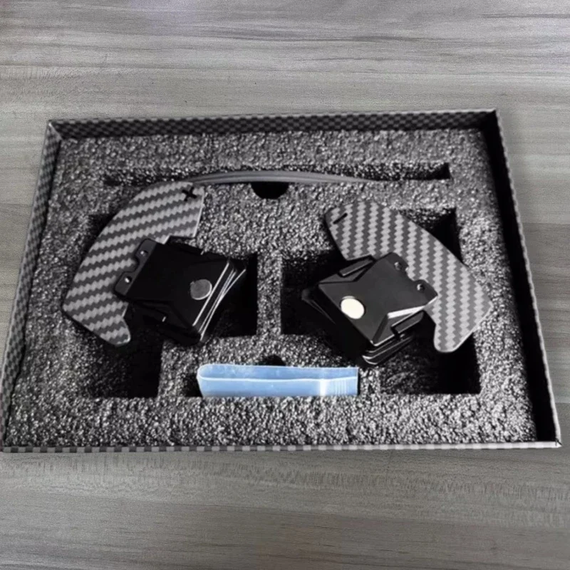 High qualityModified for   A4 A5 A7 A6L Q3 Q5 S3 S4 S5 RS3 RS4 RS5 RS6 RS7 Carbon Fiber Magnetic Replaceable Paddles Car Acce