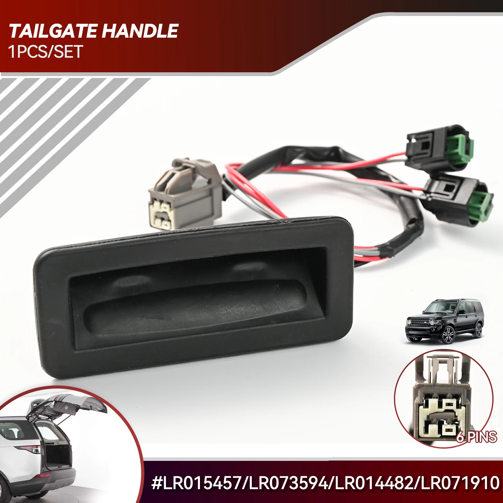 Lr lr 073594   Interruptor de liberação da porta traseira do porta traseira do porta-malas carro LR 015457   Lr lr 071910   Lr lr 014482   CXB 000456 PVJ Para Land Rover Discovery 3 4
