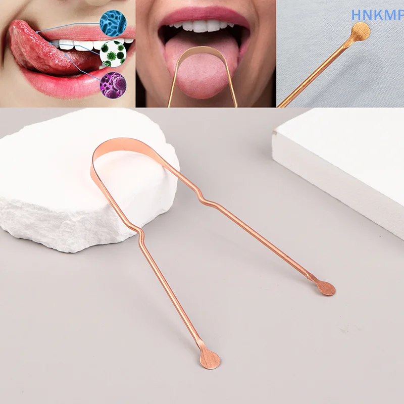 

1Pc Pure Copper Tongue Scraper Copper Tongue Cleaner Portable Tongue Scrapers Oral Cleaning Tools