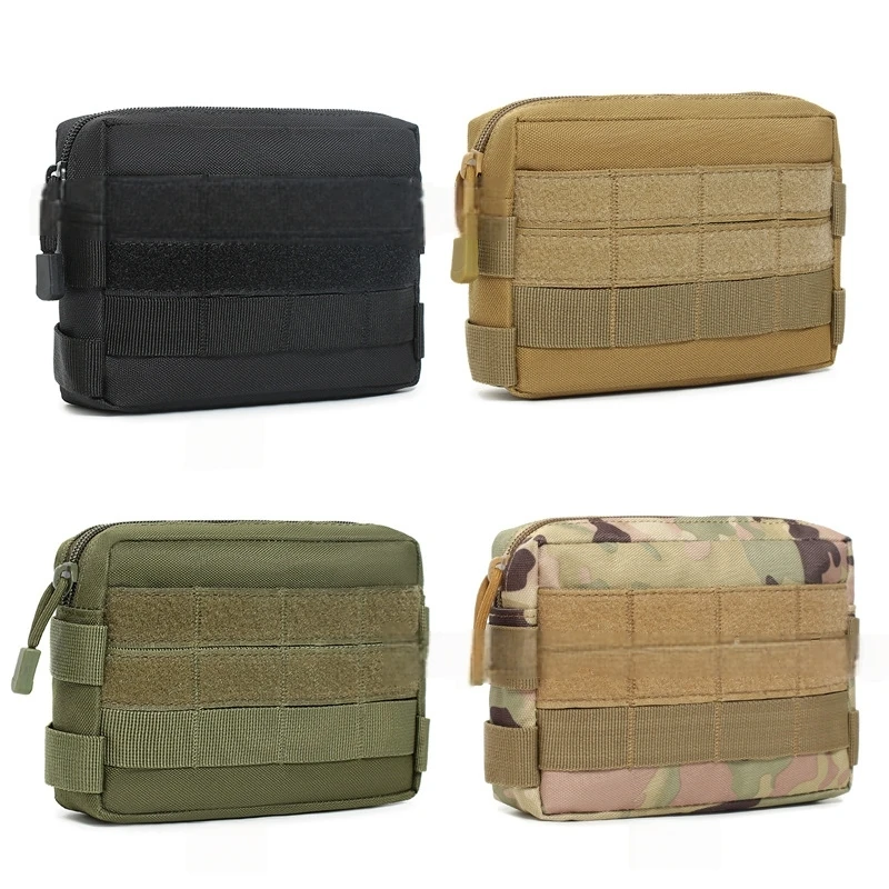 Outdoor Waist Bag Belt Storage Pouch Tactical Zipper Pouch Waterproof Tool cell phone camera sport mini molle waist bag