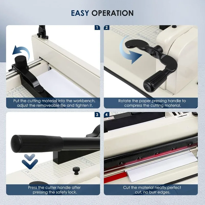 ماكينة تشذيب الورق شديدة التحمل مقاس 17 بوصة، 500 ورقة من أداة تشذيب الورق، شفرة HSS متينة لقطع الورق - جديد