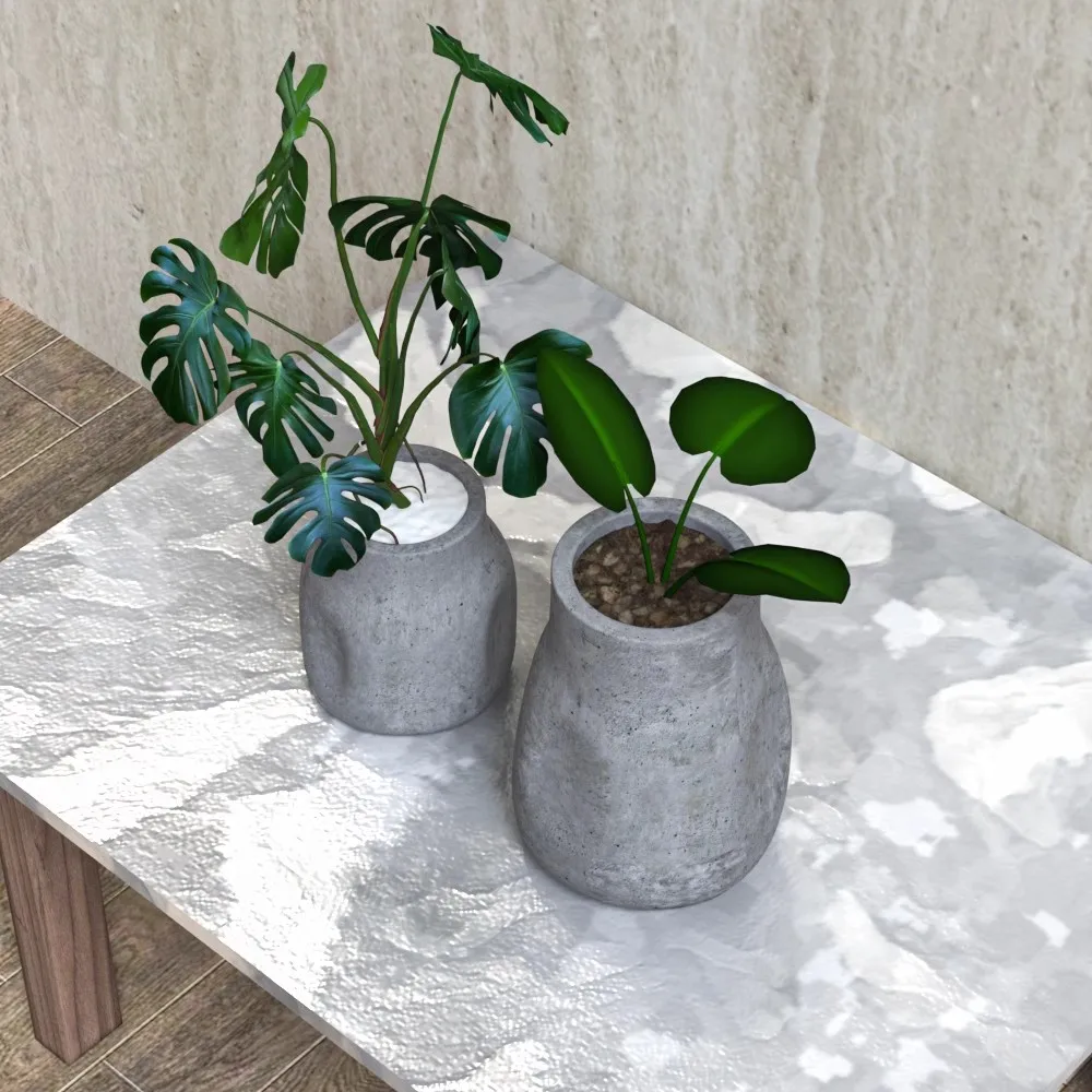 Cement clay flower pot, silicone mold, concave and convex texture, indoor gypsum flower arrangement, concrete decoration