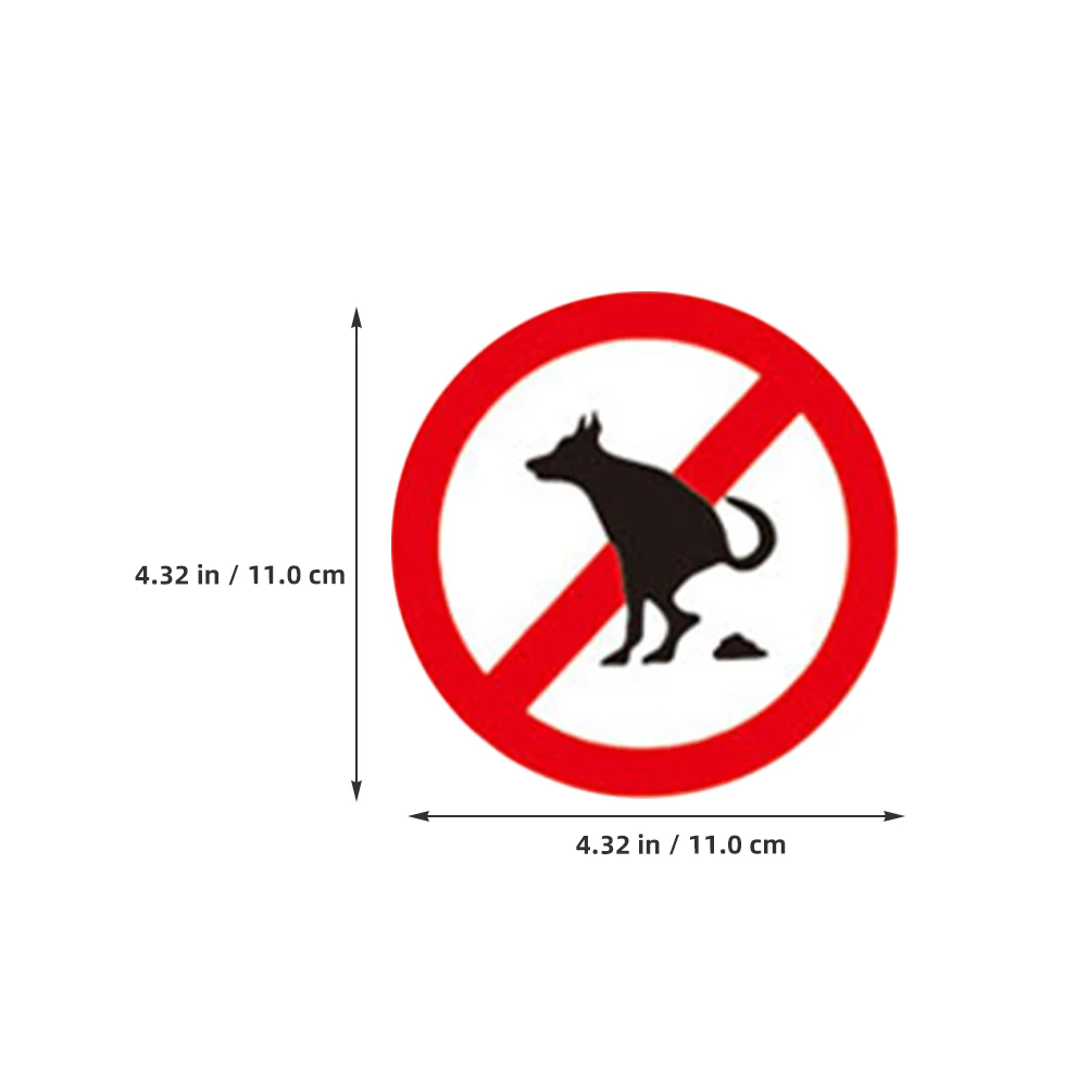 

8pcs No Pooping Stickers For Yard Dog Poop Warning Signs Outdoor Lawn Garden Traffic Safety Sign Dog No Pooping Sticker Funny