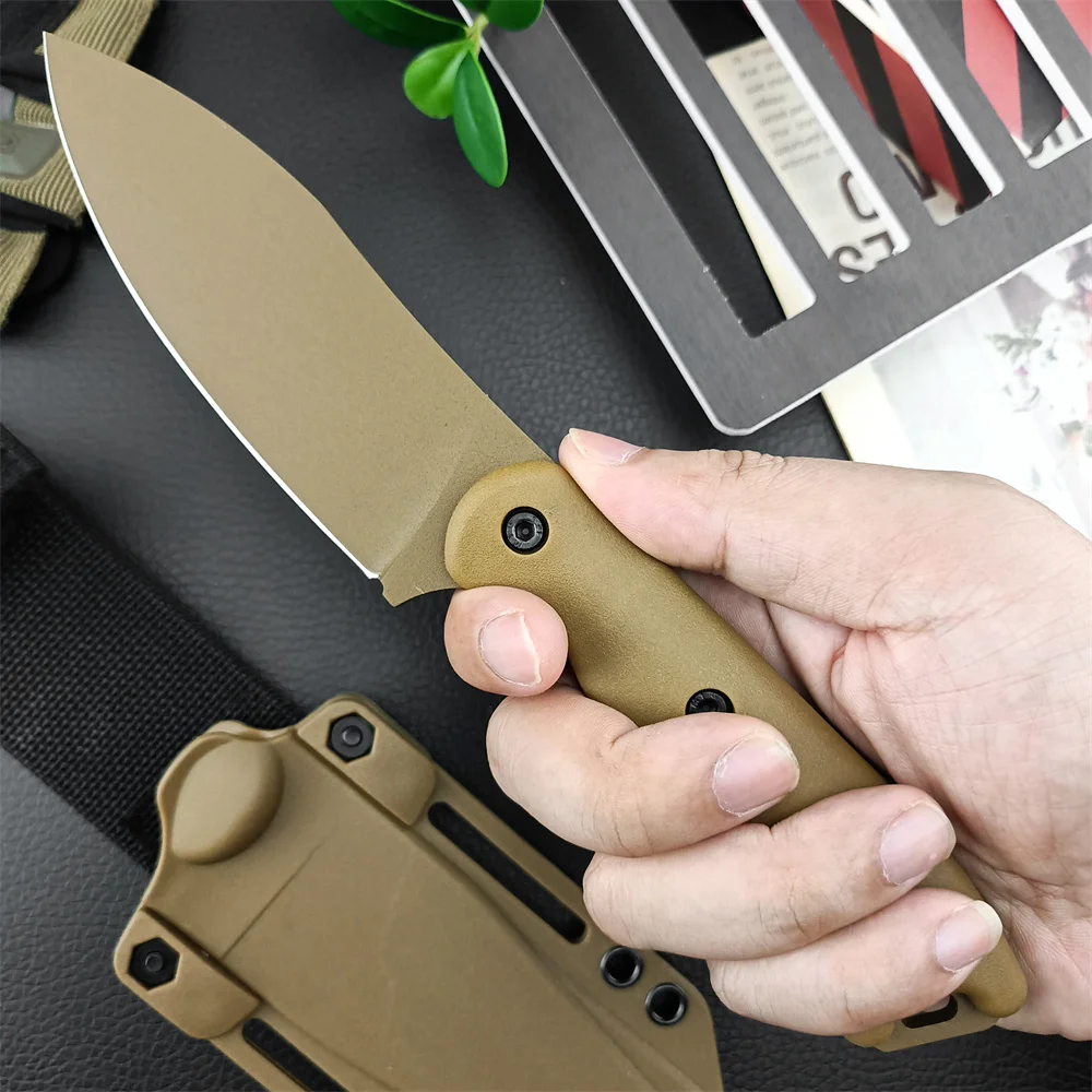 

BK19 Hunting Fixed Blade Knife D2 Blade Nylon Wave Fiber Handle with Sheath Tactical Camping Survival EDC Outdoor Rescue Tool