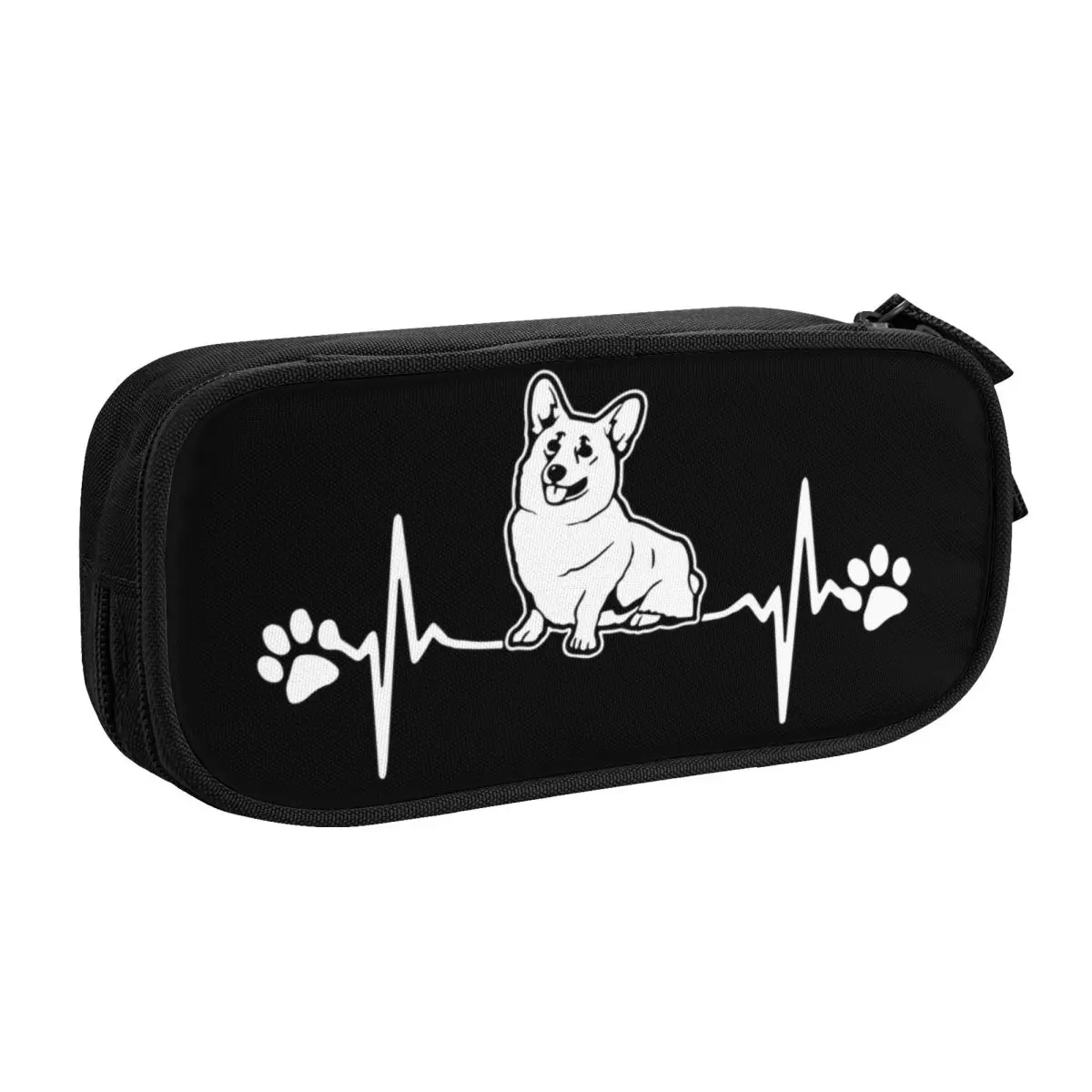 Heartbeat Corgi Pencil Cases for Boys Gilrs Large Capacity Cute Dog Pen Box Bag School Accessories