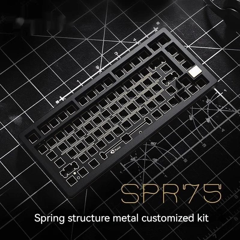 Spr75 Metal Customization Kit Mechanical Keyboard 82 Key Hot Swap Anodized Wired Connection Esports Computer Accessorieskeyboard