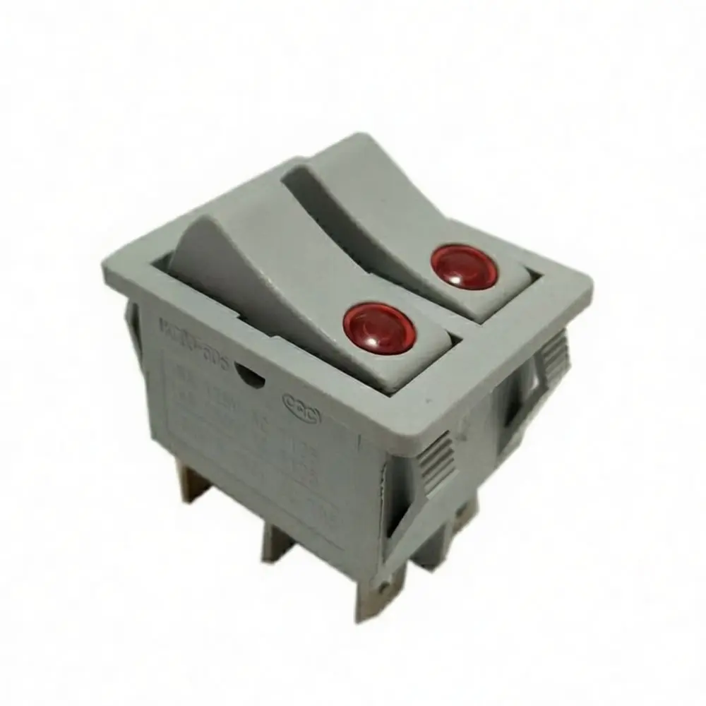 Universal 6 Pin Double Rocker Switch For For Lingbu Heating Equipment Replacement Electrical Power Toggle Button 16A 250V