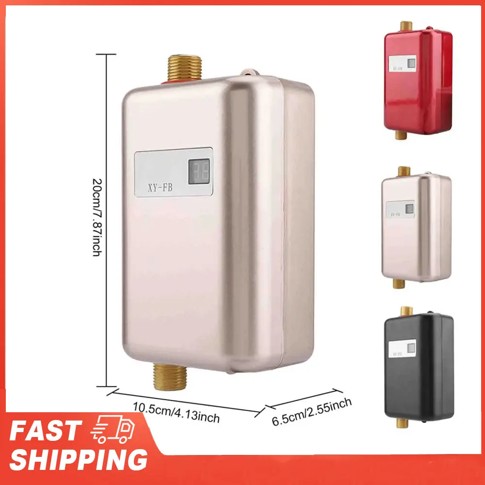 

3800W Mini Electric Tankless Instant Hot Water Heater Bathroom Kitchen Washing Tankless Water Heater Water Heater Water Heating