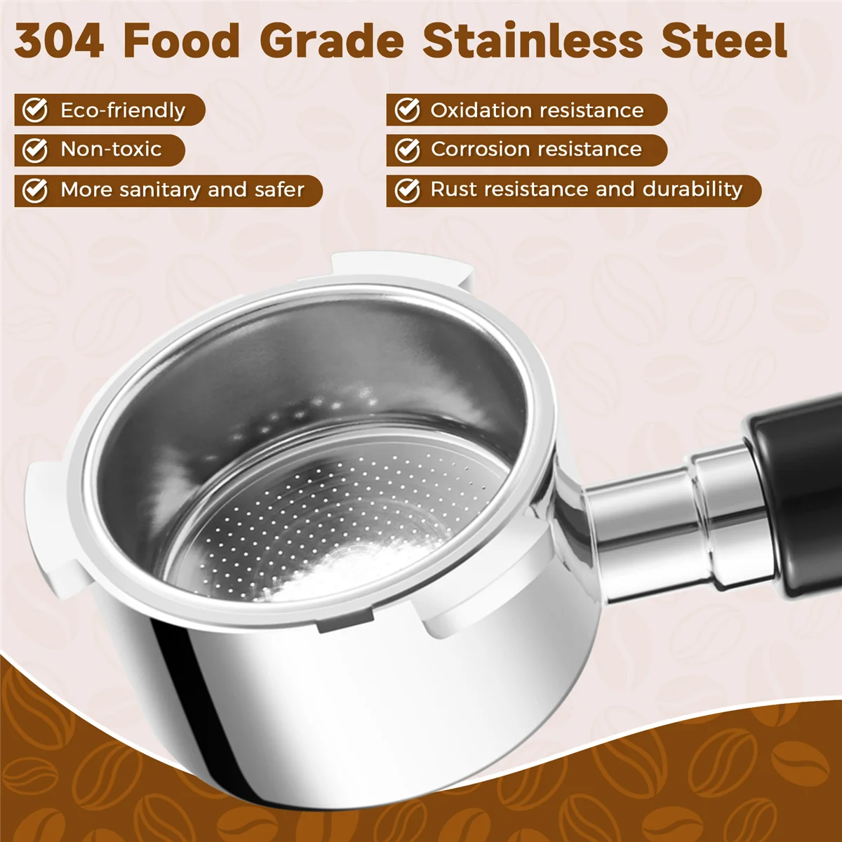 51 มม.Coffee Bottomless PortafilterสําหรับEC680/EC685 กรองตะกร้ากรองอุปกรณ์เสริมกาแฟ