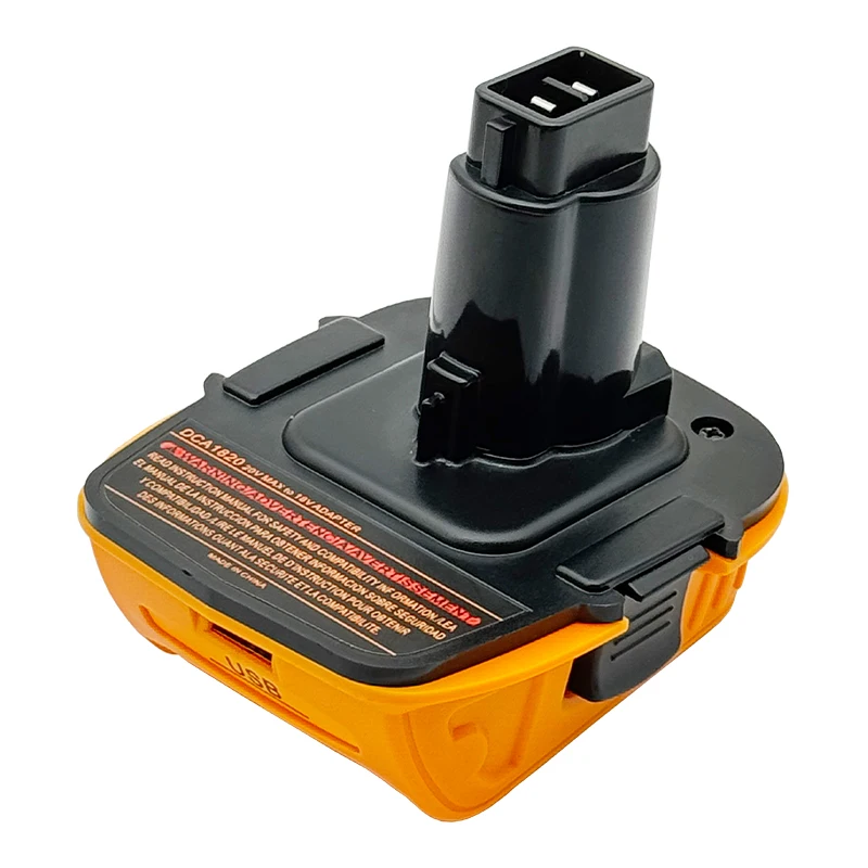 DCA1820 Battery Adapter Converter USB Output For DeWalt 18V Ni-cd Ni-mh Battery Tool Compatible for DeWalt 20V Li-ion Battery