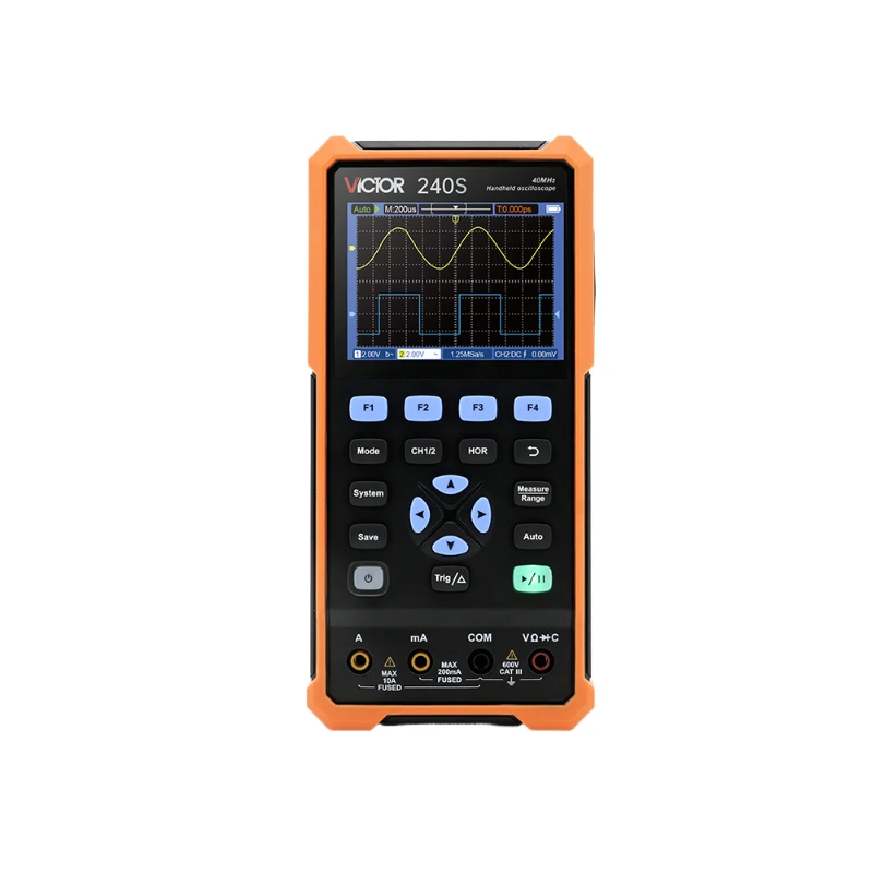 Ranlraka DDS 200MHZ Handheld Oscilloscope Multimeter High-performance Multi-functional Signal Generator 1Gsa/s 8K