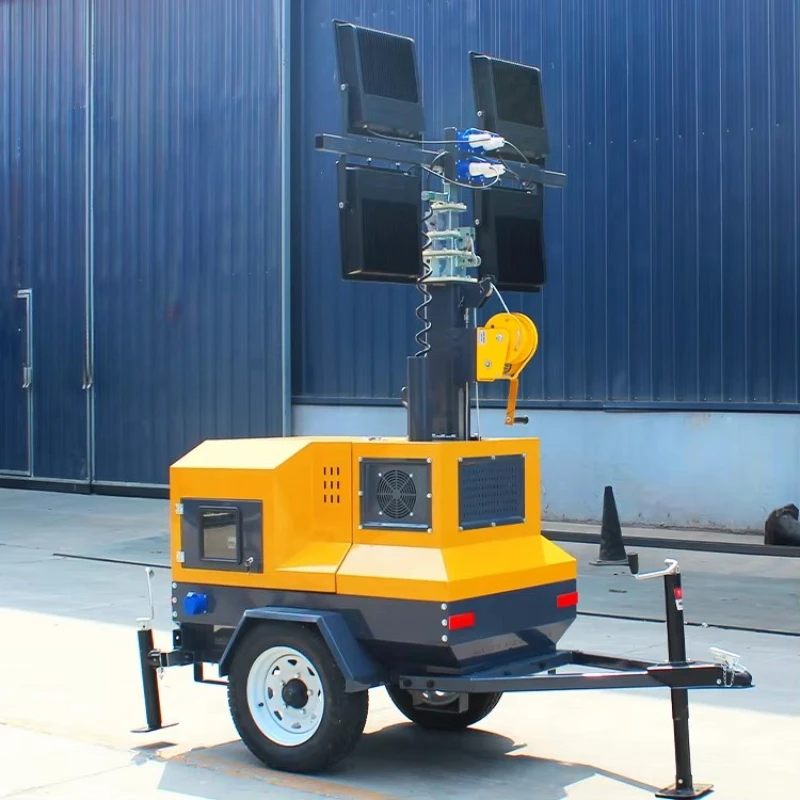 

9m 4x400W Towable Mobile Light Tower With 7.5kw Diesel Generator
