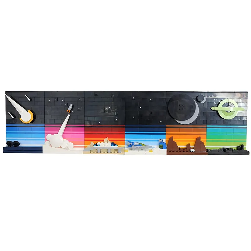 MOC Creative Space Planet Story Postcard Combination Building Block Model DIY Adult Puzzle Assembly Toy Birthday Gift Ornament