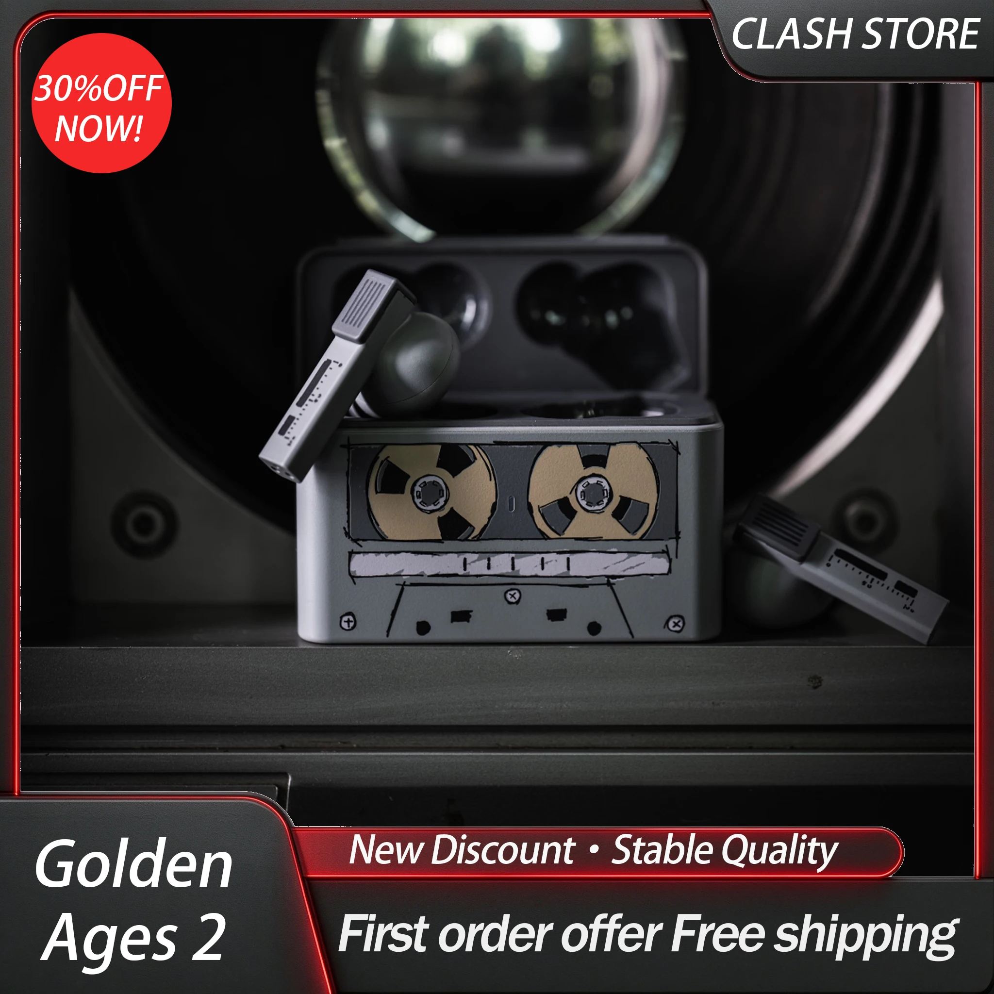 MOONDROP Golden Ages 2 TWS Earphone HiFi Bluetooth 6.0 AI Tuning LDAC VDSF Adjustable Output Wireless in-ear Gaming Headset Gift