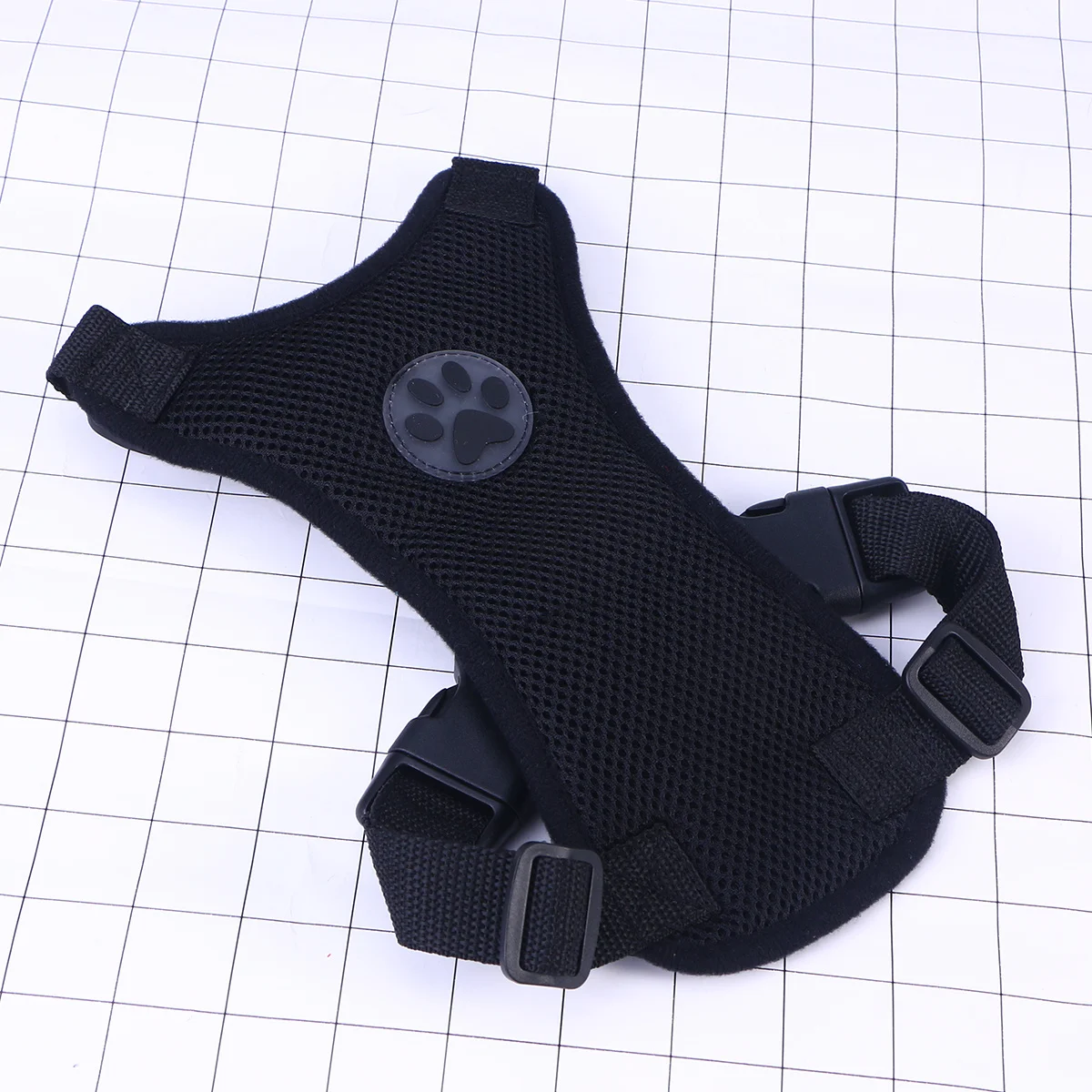 

Adjustable Dog Adjustable Mesh Dog Harness No-Choke Design For Pet Walking Comfortable Fit Puppy Harness S Black