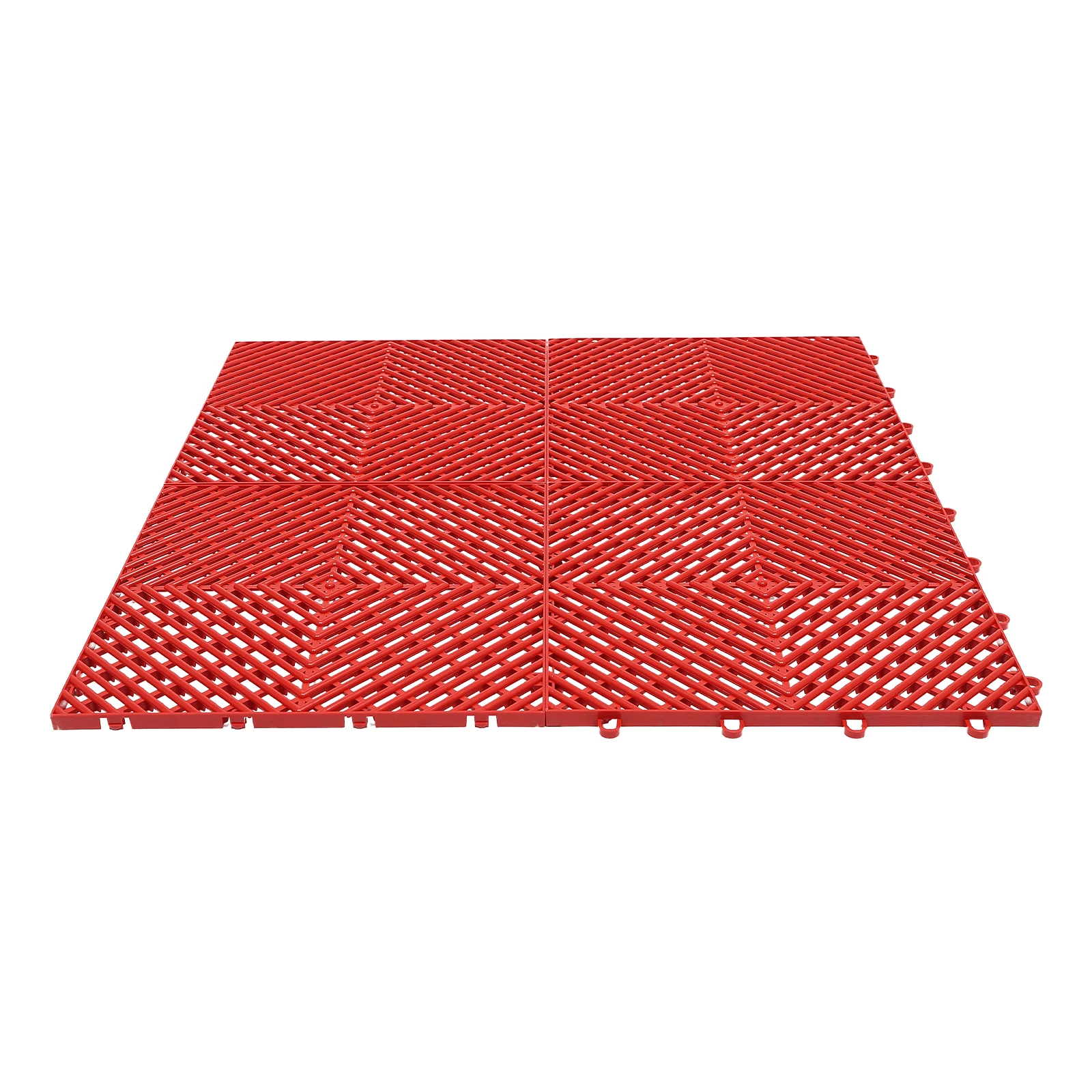 กระเบื้องประสาน 25 ชิ้นสีแดง, กระเบื้องระบายน้ํา 12x12x0.5 นิ้ว, กระเบื้องปูพื้นกลางแจ้งสําหรับสระว่ายน้ําห้องน้ําดาดฟ้าลานโรงรถ