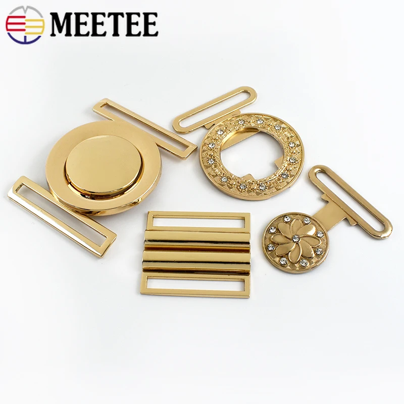 2/5Pcs Metal Belt Buckle Women Coat Decorative Clasp OverCoat Down Jacket Button Garment Hook Buckles Replacement Accessories view 4