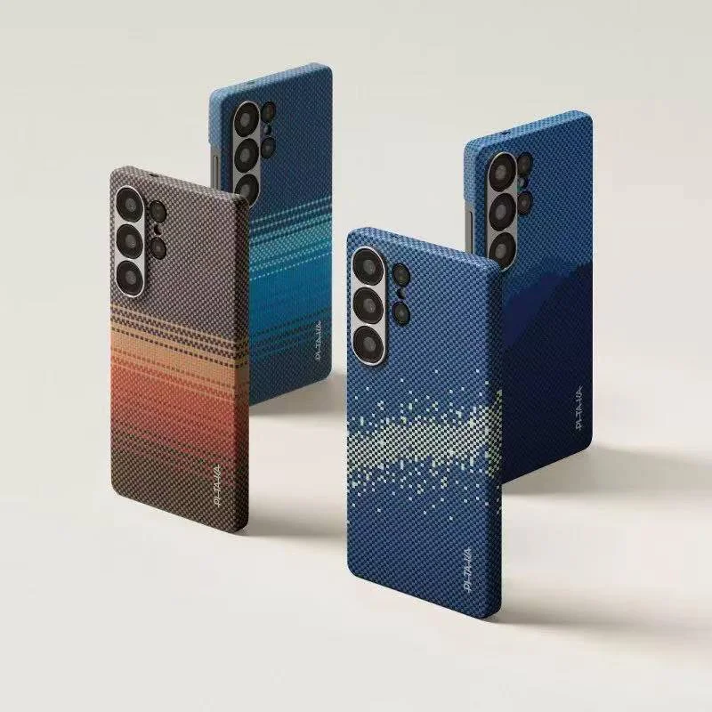 PITAKA Case For SAMSUNG S25 Ultra Kevlar Carbon Fiber Wireless