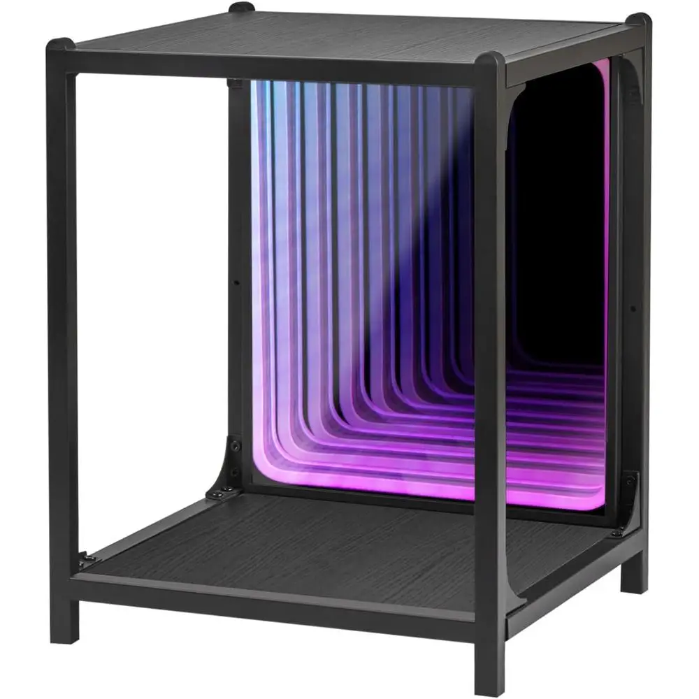 LED Infinity Spiegelleuchte Aufbewahrungsschrank, RGBW verstellbares Farbtemperament für Schlafzimmer/Gaming-Raumdekoration