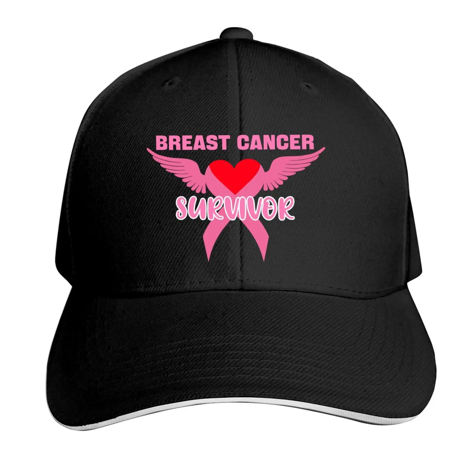 

Breast Cancer Awareness Pink Ribbon Baseball Cap for Men Women Snapback Hat Aldult Curved Brim Casquette Truck Hat Adjustable