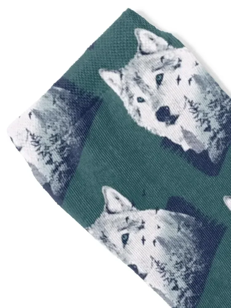 Wolf forest Birds cool Motive Socks Stockings gym compression Socks Men Women's