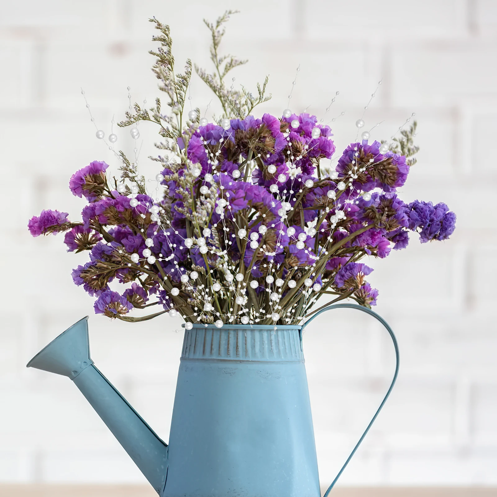 1 Rolle künstliche Perlenschnur, Vasenfüller für DIY-Hochzeitsstrauß, Bastelperlen, Girlande, schwimmende Kerzen, Tischdekoration