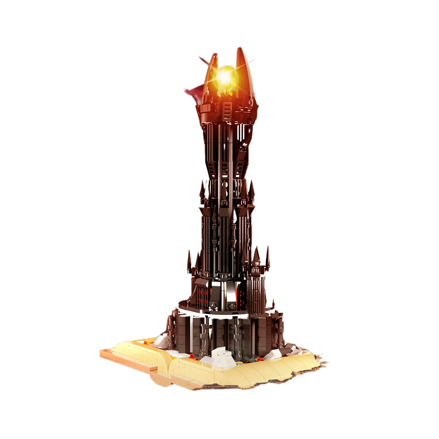 

966PCS Black Tower Magic Book Building Blocks Dark Magic Castle Model Assembly Bricks With Lights Educational Toys Holiday Gifts