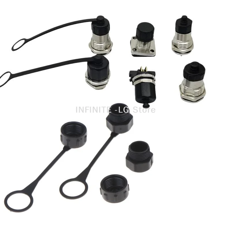 5/10Pcs Internal Thread/External Thread Connector Cover With Rope M12 Dust Cover For Aviation Plug Special Male And Female Cap