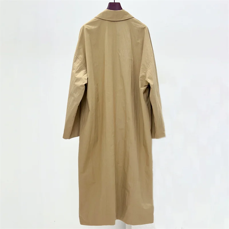 women's trench coat New autumn 2025 single breasted slim fit women's windbreaker Cotton blend long jacket y2k Casual outerwears