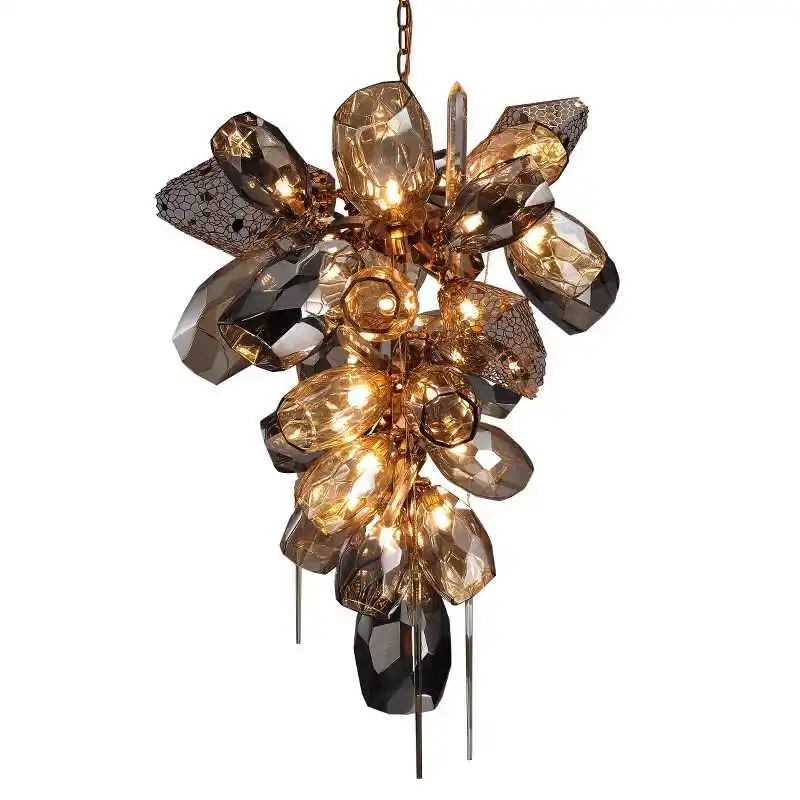 

Nordic light luxury atmosphere personalized crystal glass chandelier artistic restaurant residential high villa
