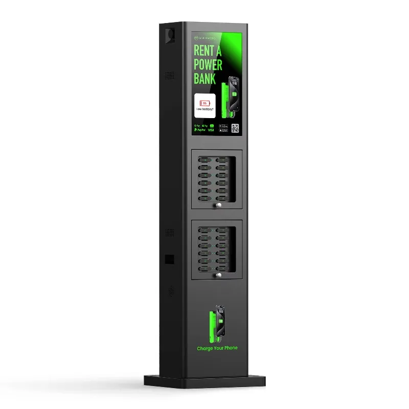 Custodia in metallo 6000mah Power Bank Docking USB Stazione di ricarica Ristorante Condivisione Banca di alimentazione mobile condivisa gratuita con cavo