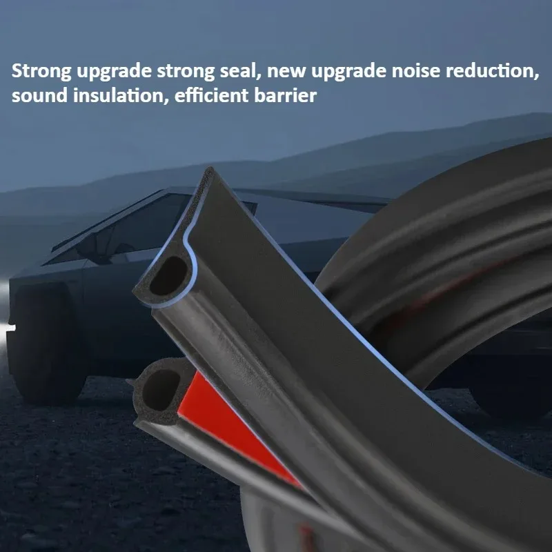 For Tesla Cybertruck 2025 Door Sill Seal Soundproofing Strip Car Accessories Sealing Strip Sound Noise Reduction Dust Waterproof