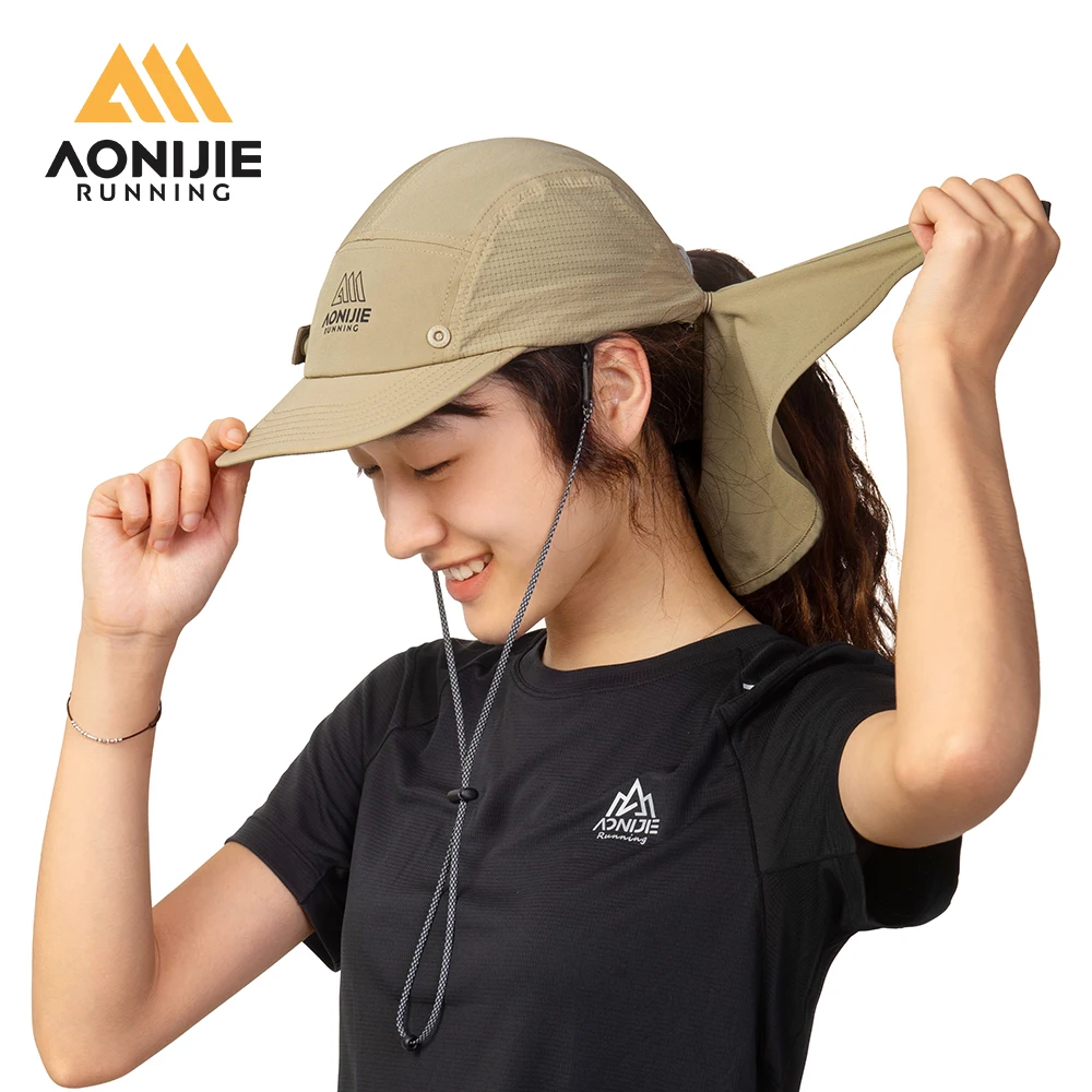 AONIJIE E4625 Unisex Sun Protection Cap Short Shawl Hat Hiking Outdoor Sun Hat for Removable Shawl Desert Hiking